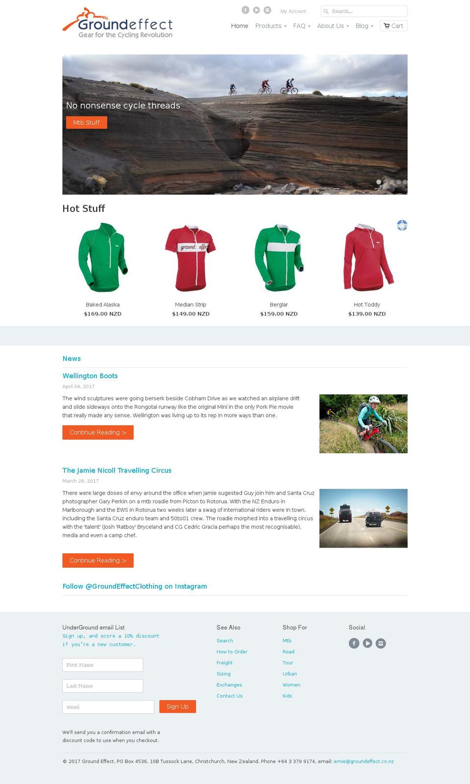 groundeffects.co.nz shopify website screenshot