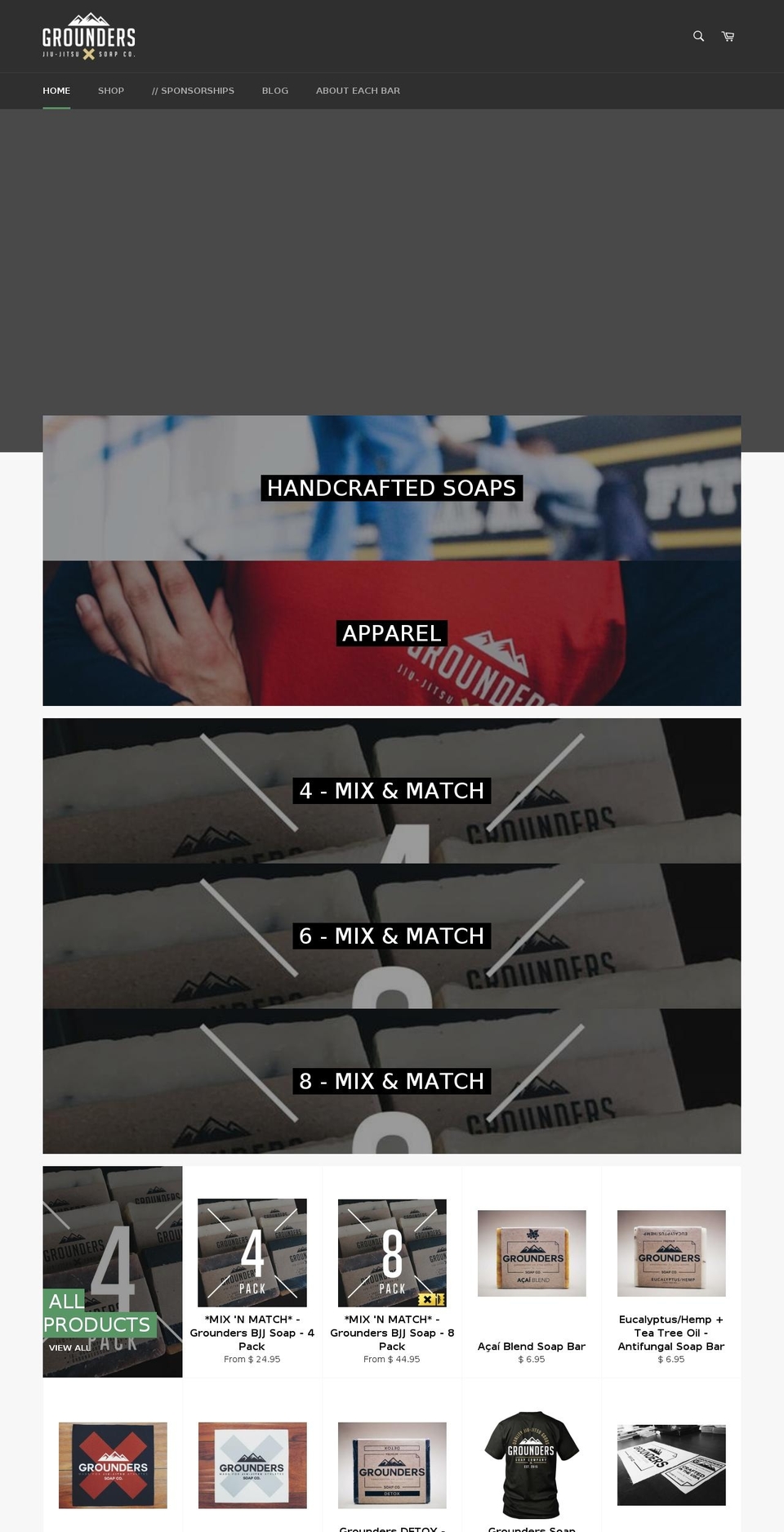 grounderssoap.com shopify website screenshot