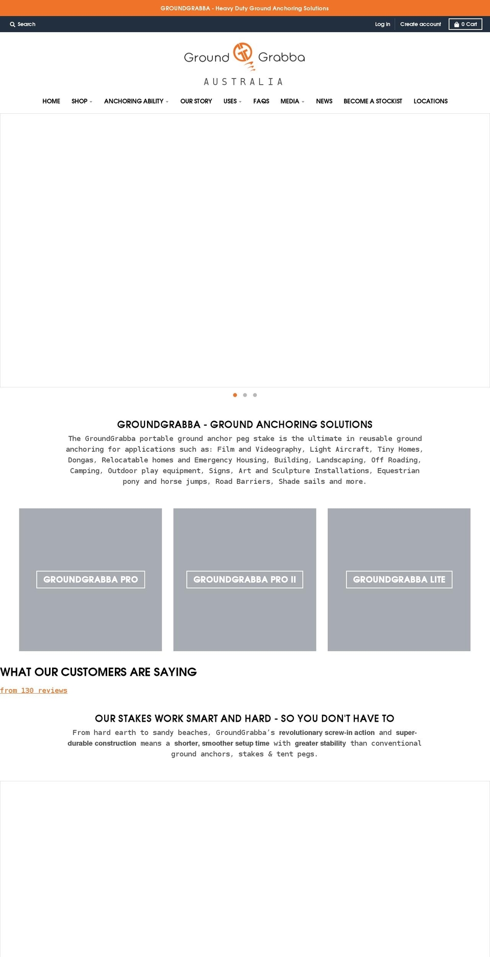 groundgrabba.com.au shopify website screenshot