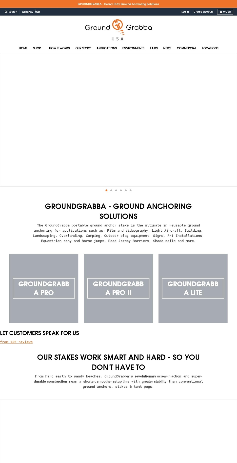 groundgrabba.com shopify website screenshot