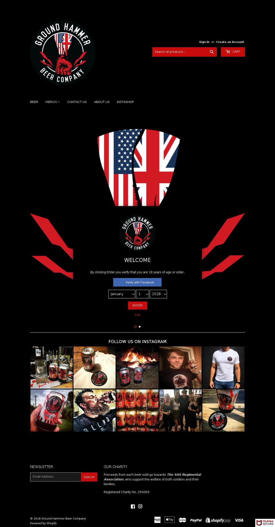 groundhammer.com — Shopify storefront screenshot