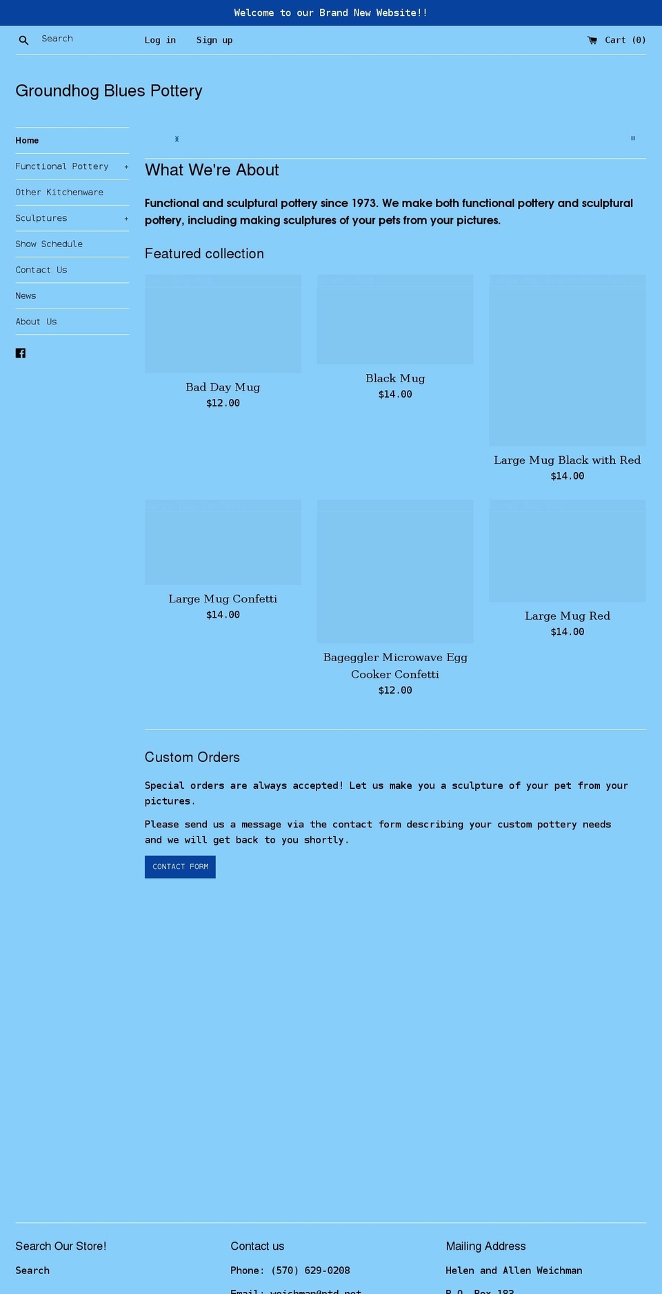 groundhogblues.com shopify website screenshot
