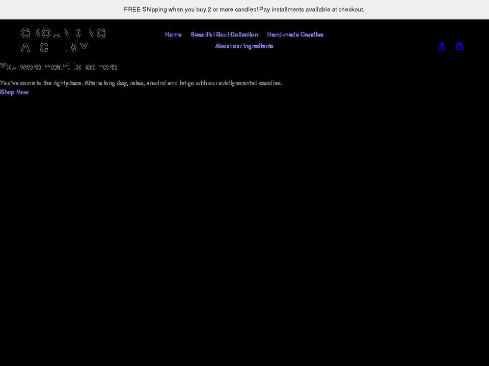 groundingalchemy.com shopify website screenshot