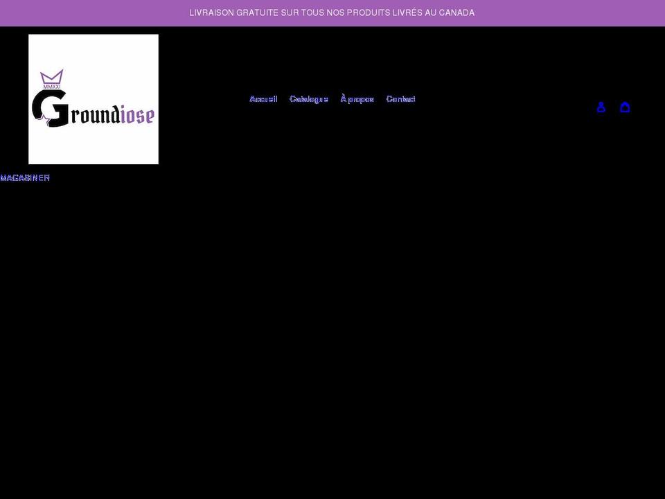 groundiose.com shopify website screenshot