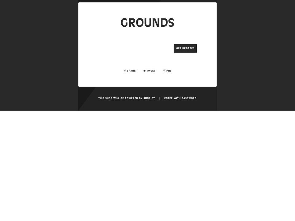 groundsapparel.com shopify website screenshot