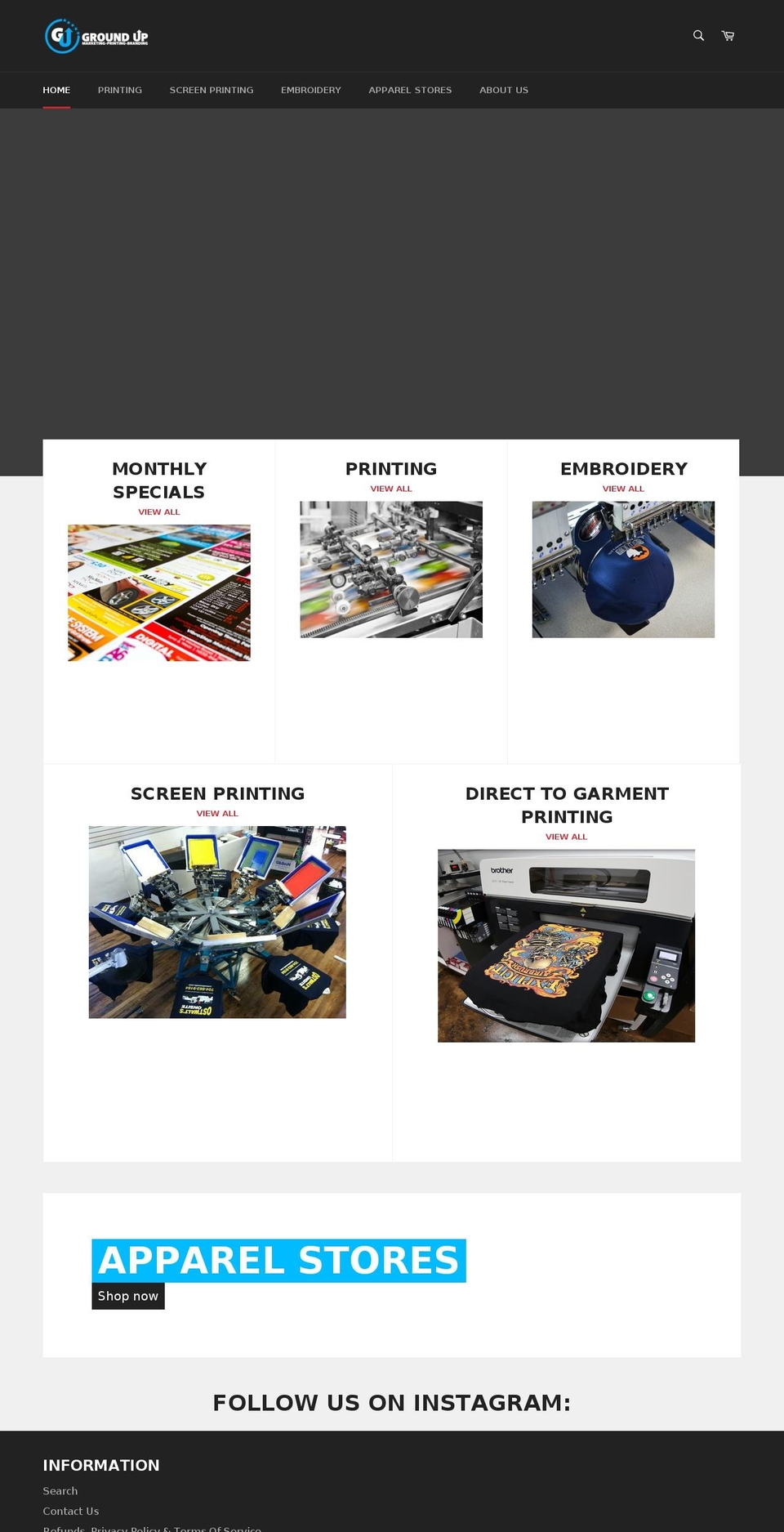 groundupstore.com — Shopify storefront screenshot