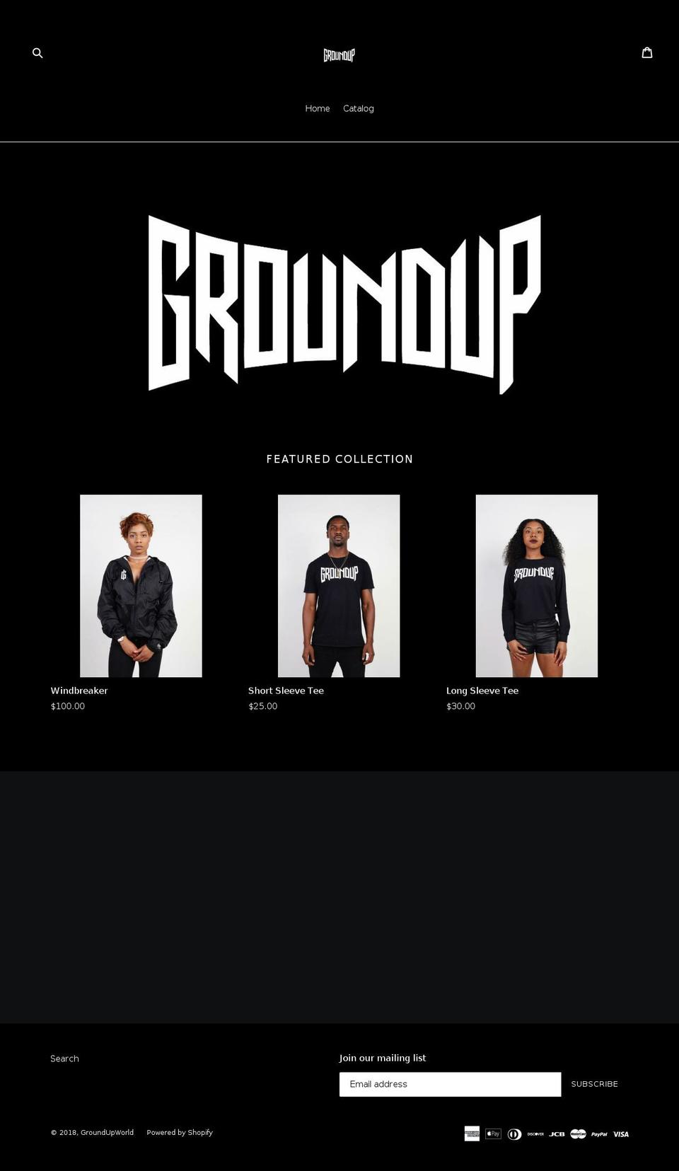 groundupworld.com — Shopify storefront screenshot