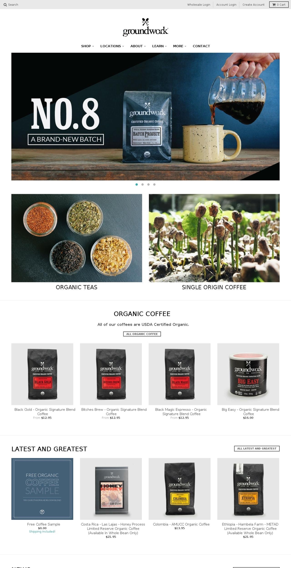 groundworkcoffee.com shopify website screenshot