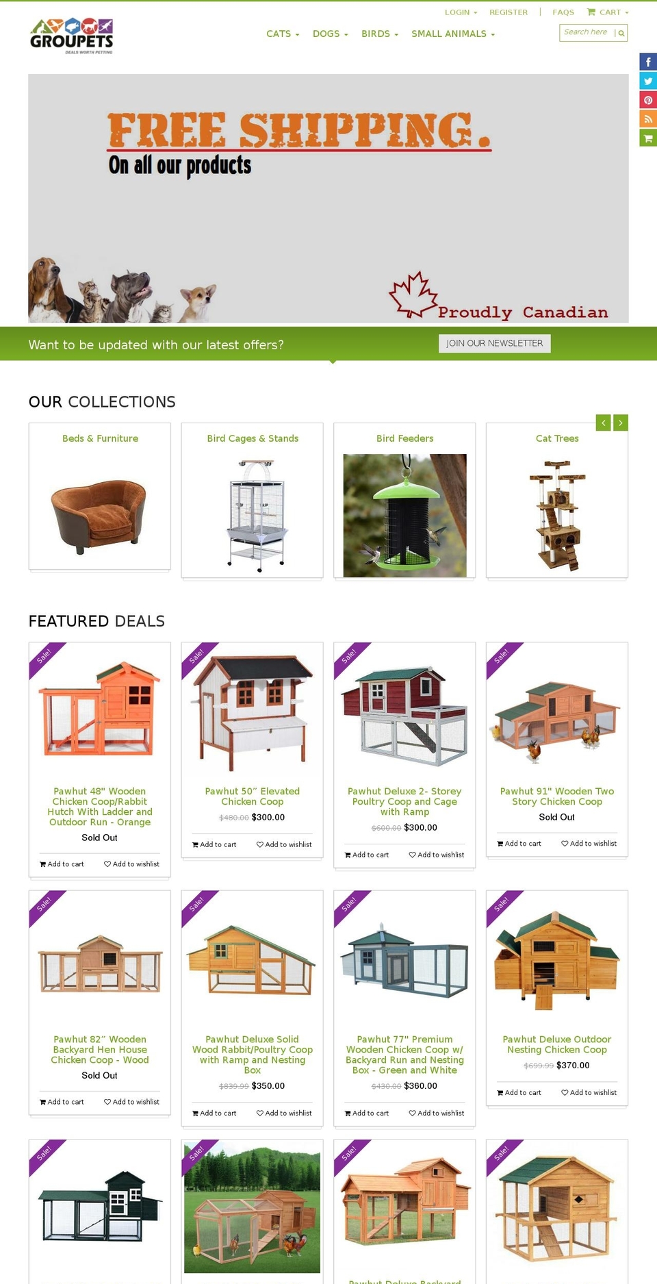 groupets.com shopify website screenshot