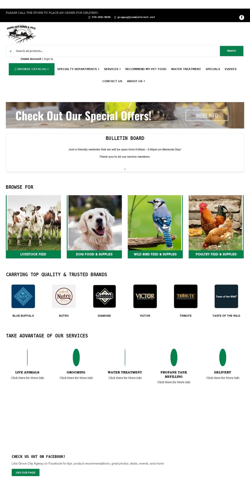 Nucleus Shopify theme site example grovecityagway.com