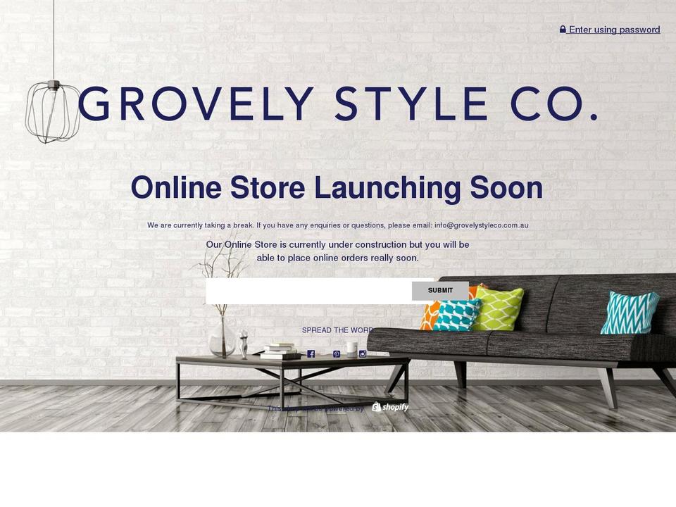grovelystyleco.com.au shopify website screenshot