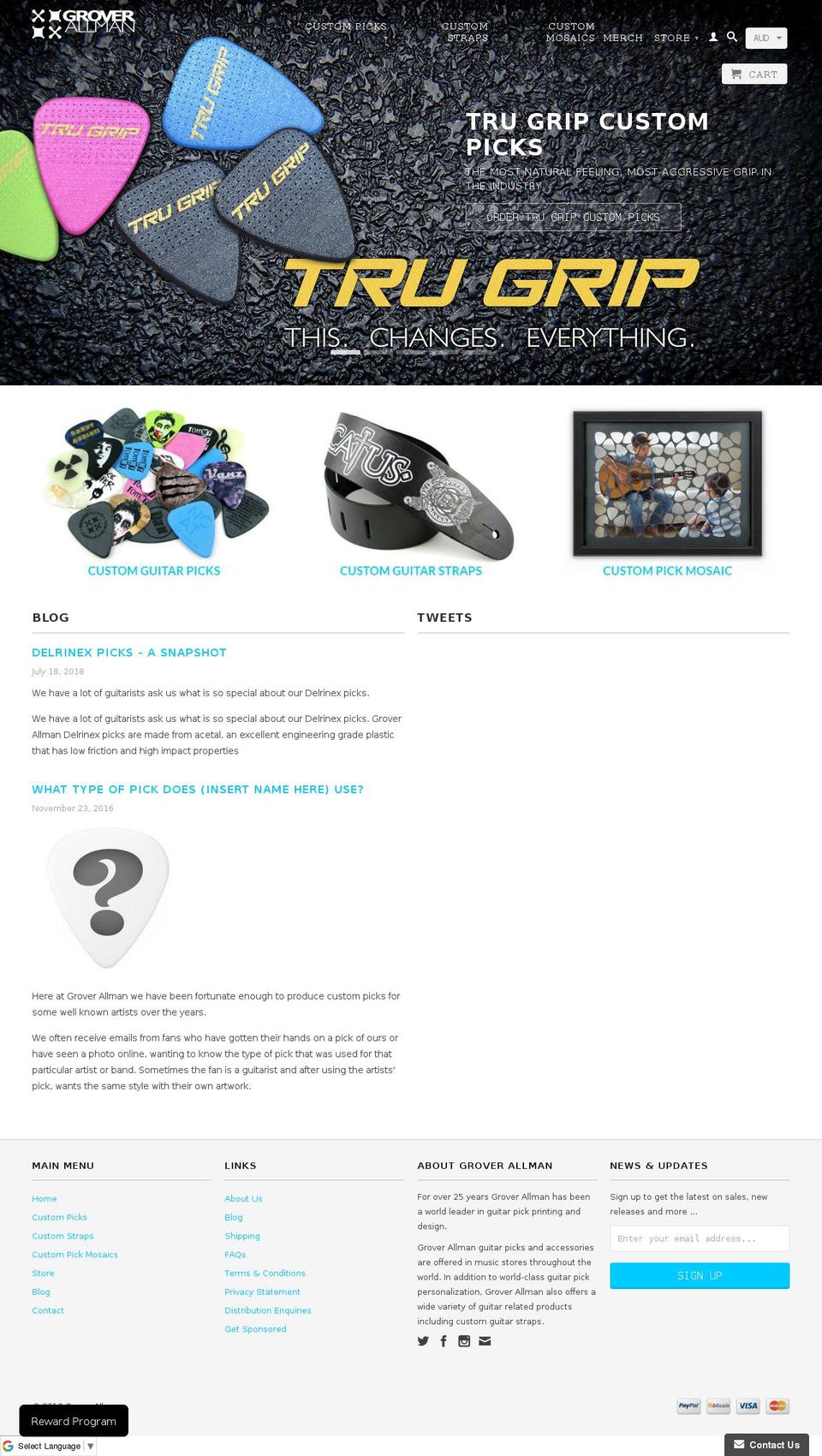 groverallman.com — Shopify storefront screenshot