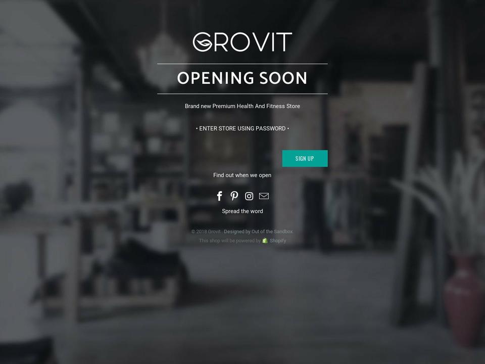 Updated Theme Shopify theme site example grovit.com.au