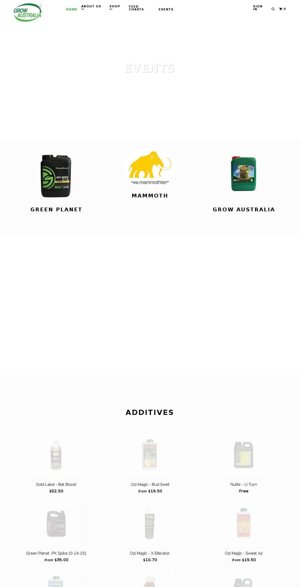 growaustralia.com — Shopify storefront screenshot