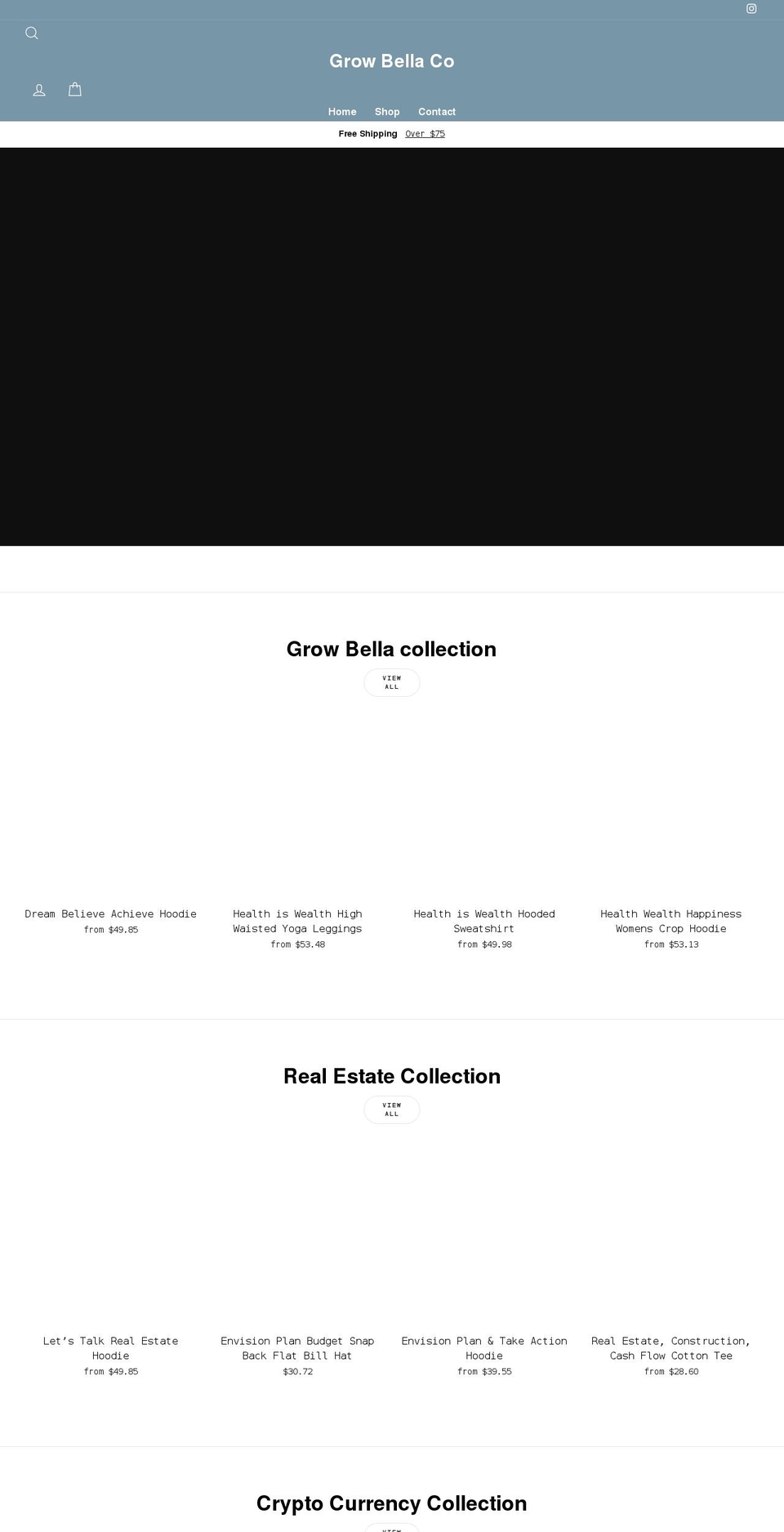 growbella.com shopify website screenshot