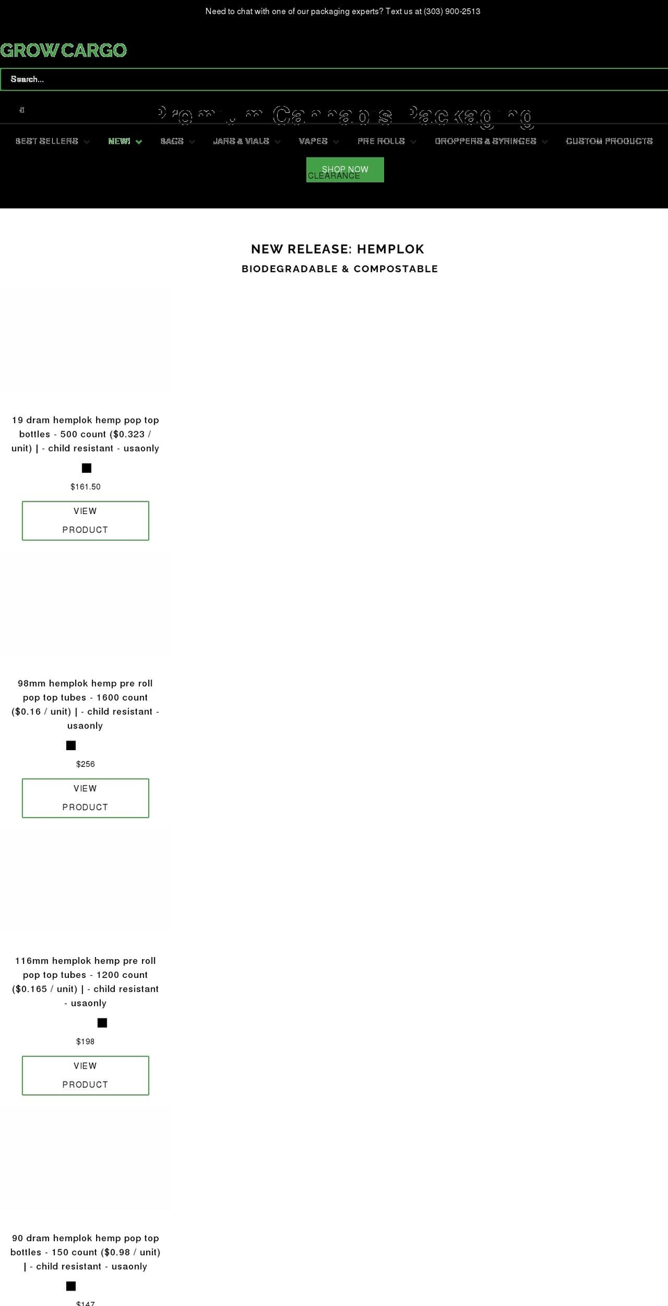 growcargo.com shopify website screenshot