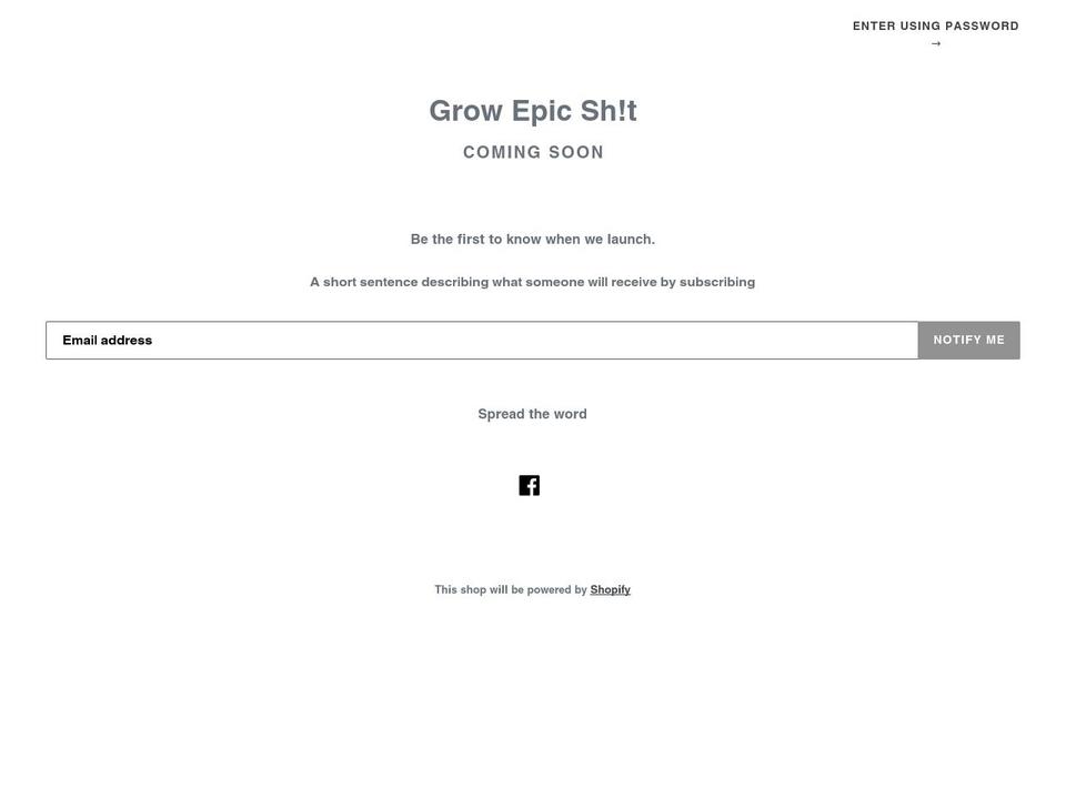growepicshit.com — Shopify storefront screenshot