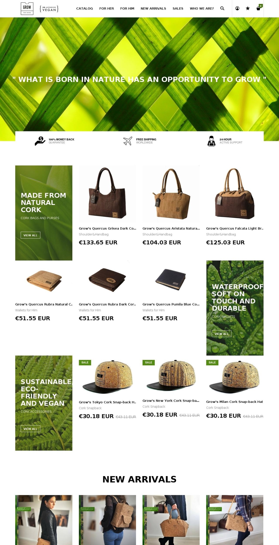 growfromnature.com shopify website screenshot