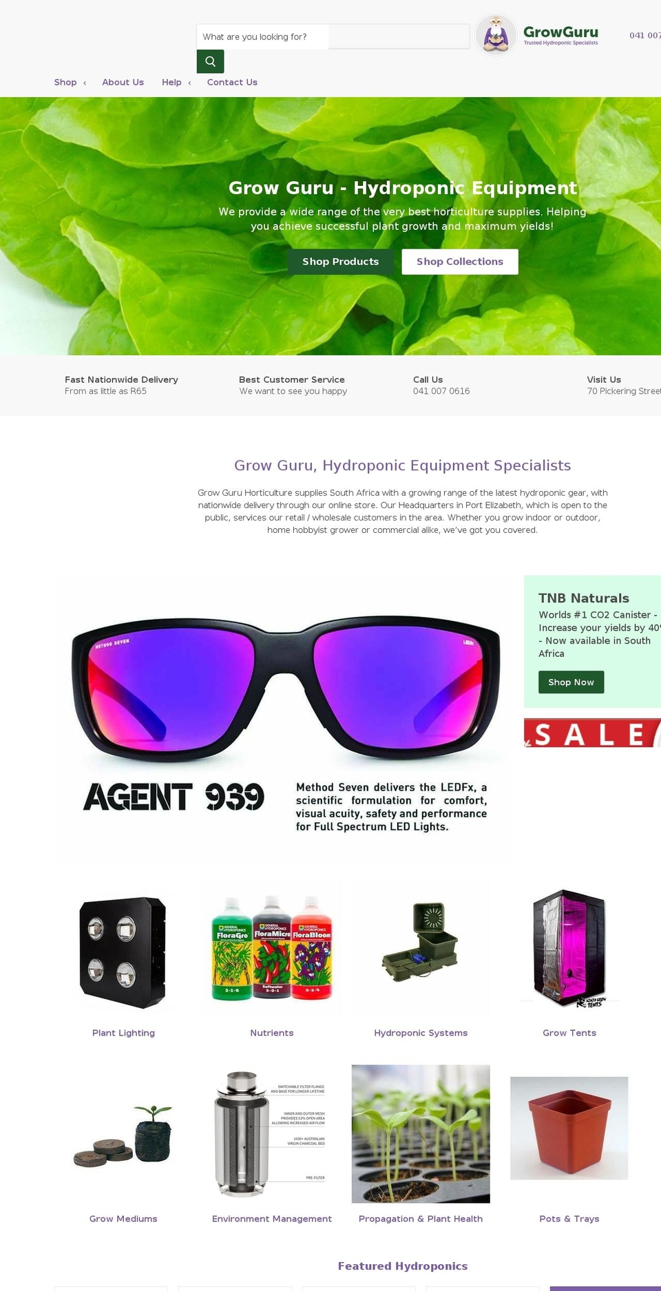 growguru.co.za shopify website screenshot