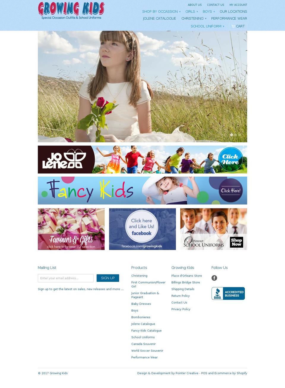 growingkids.ca shopify website screenshot