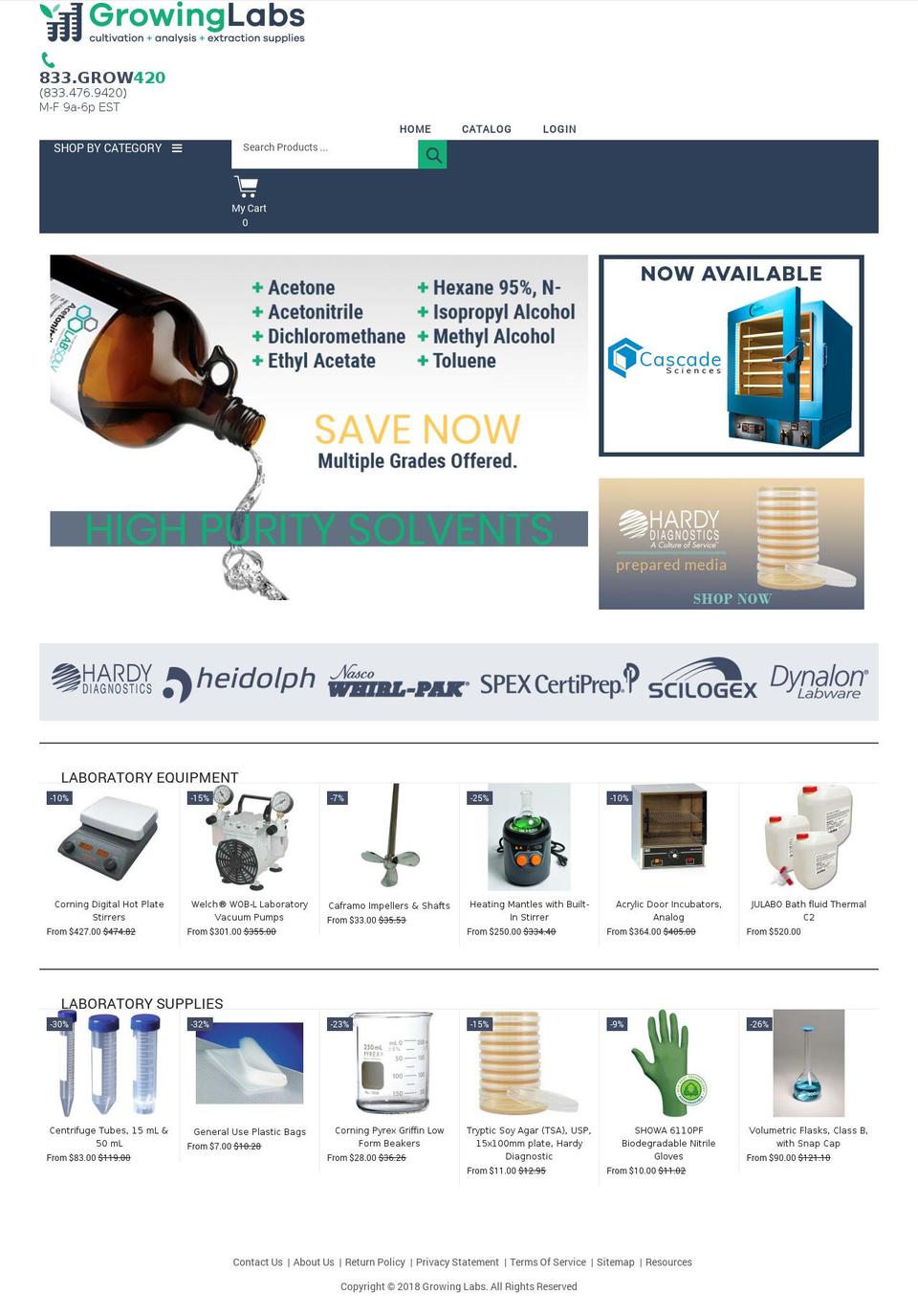growinglabs.com — Shopify storefront screenshot
