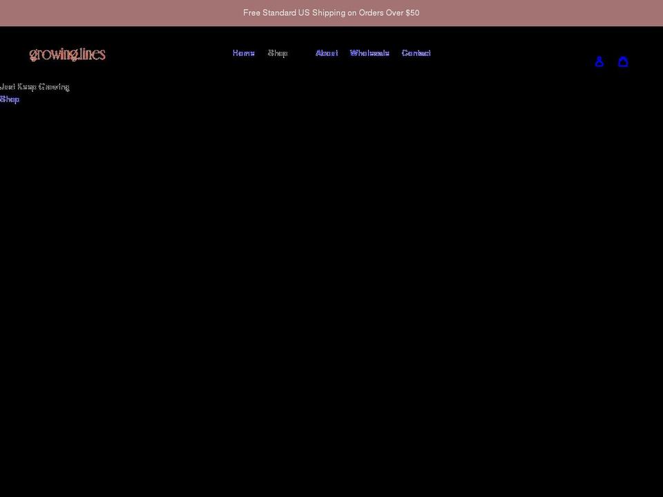 growinglines.com shopify website screenshot