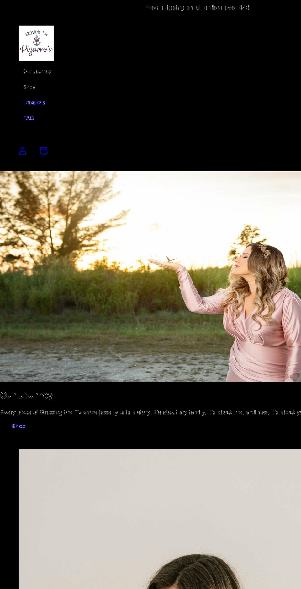 growingthepizarros.com shopify website screenshot