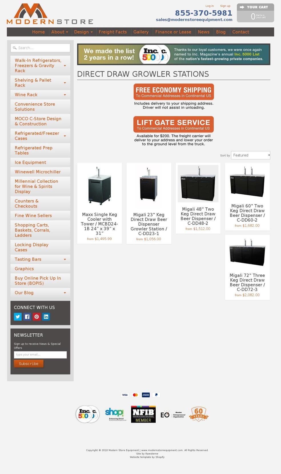 growlerequipment.com — Shopify storefront screenshot