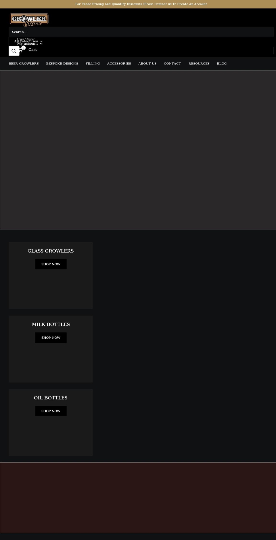 growlerstore.co.uk shopify website screenshot