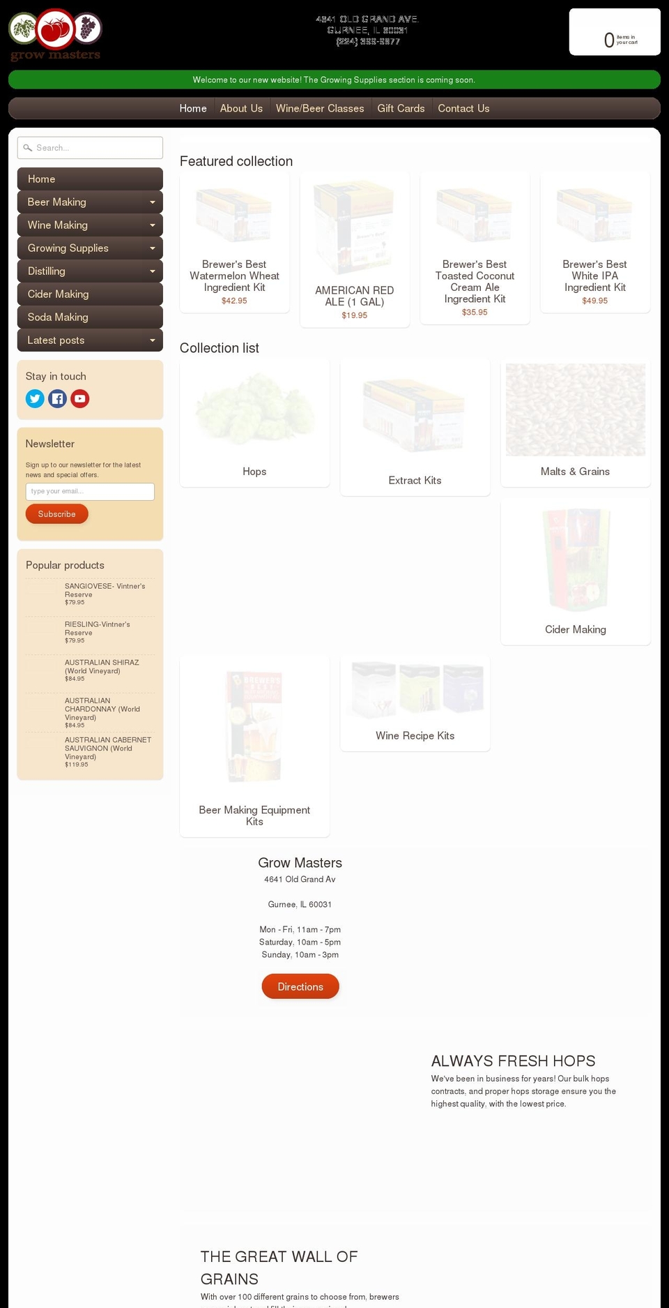 Copy of Sunrise Shopify theme site example growmasters.com