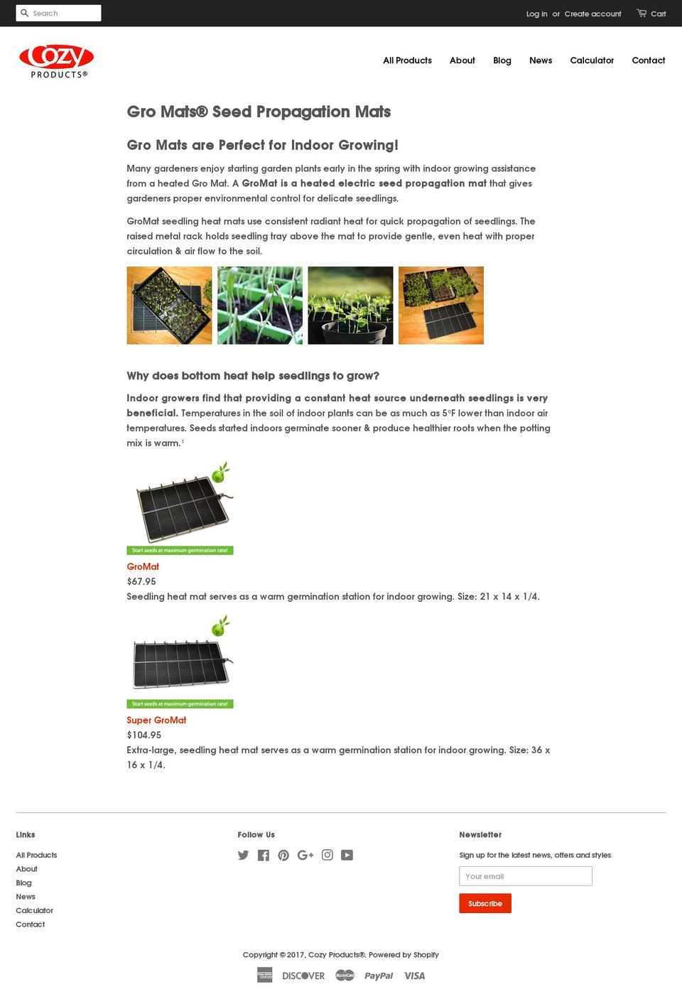 growmat.com shopify website screenshot