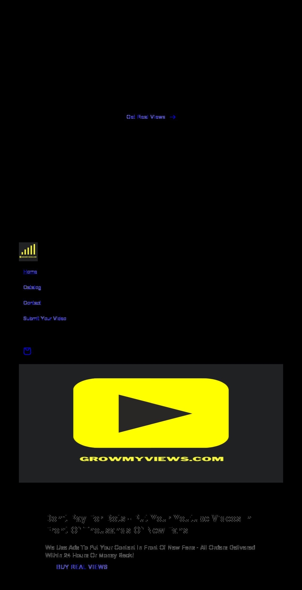 growmyviews.com shopify website screenshot