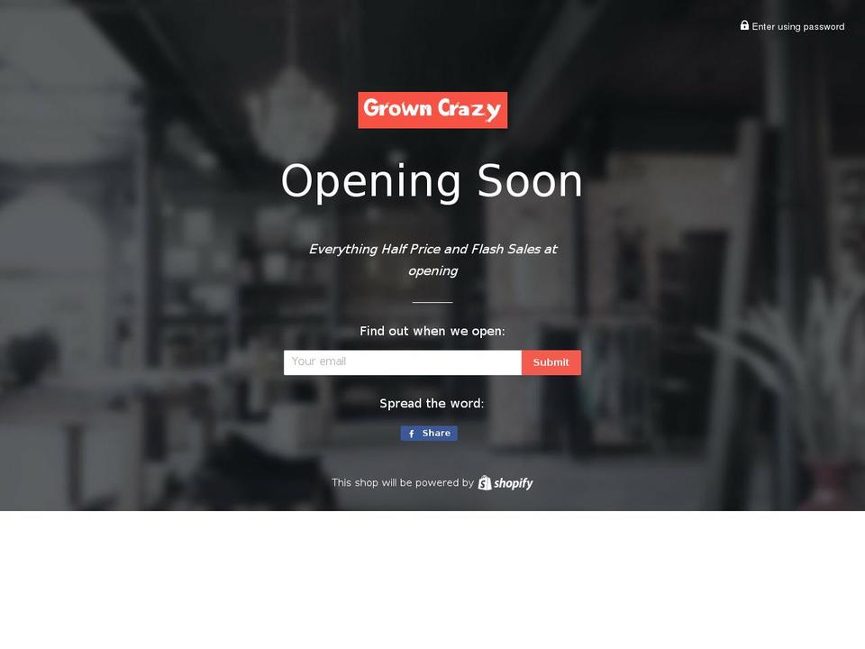 growncrazy.com — Shopify storefront screenshot
