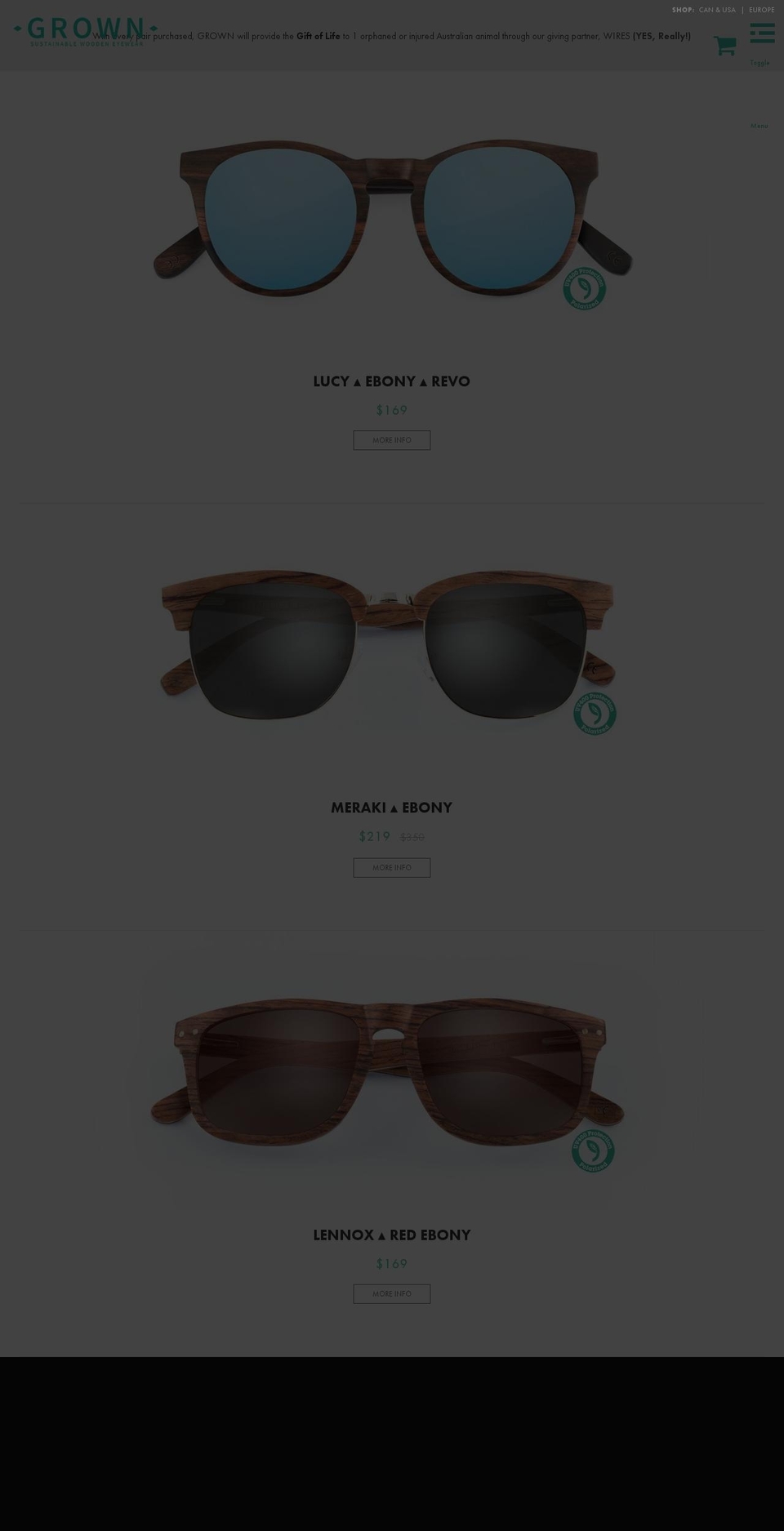 growndesigns.com.au shopify website screenshot