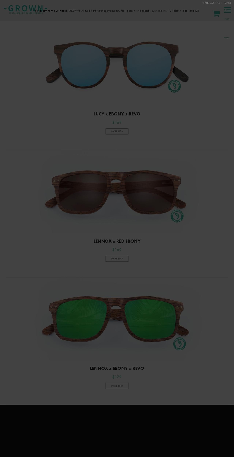 growndesigns.com shopify website screenshot