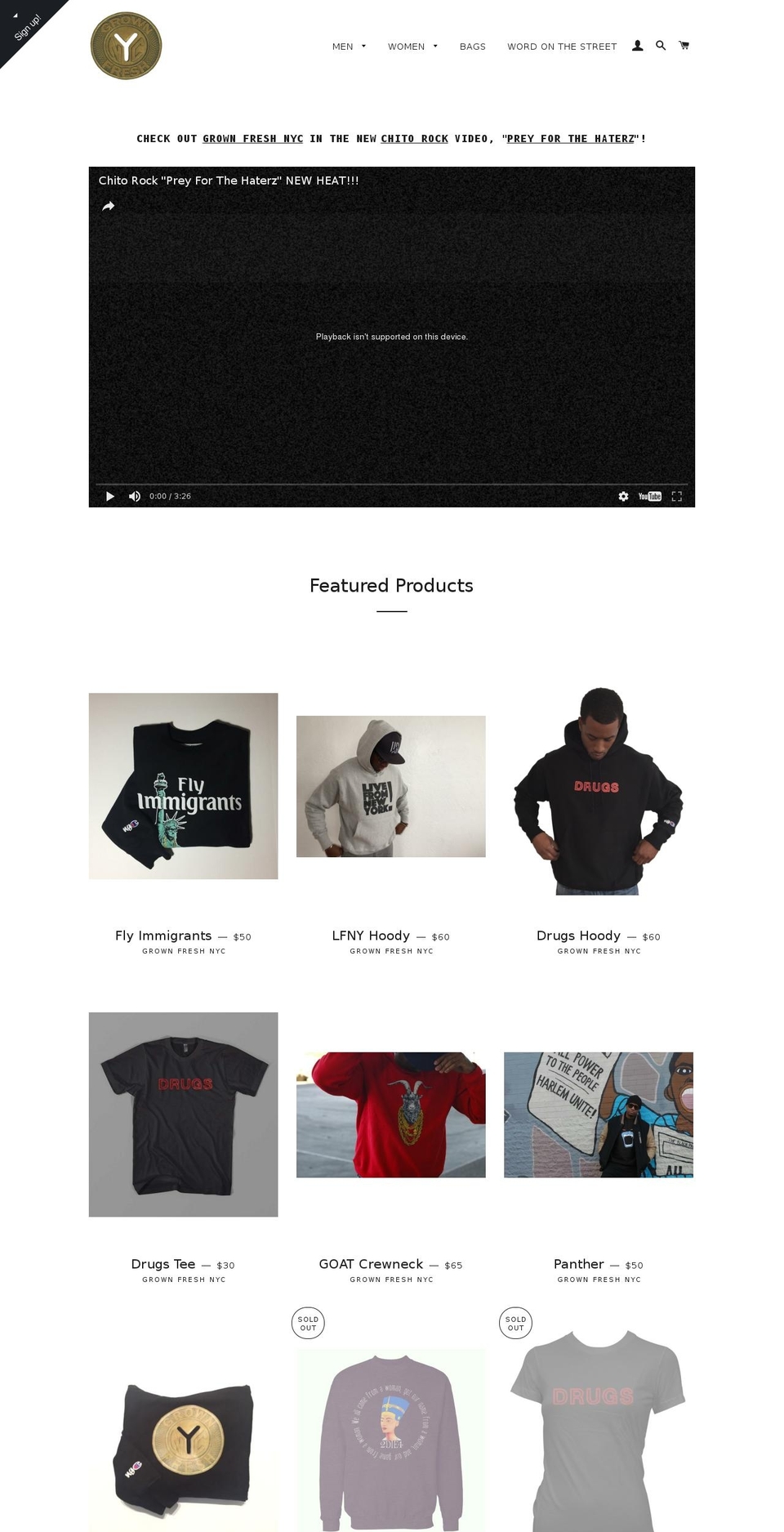 grownfresh.org shopify website screenshot