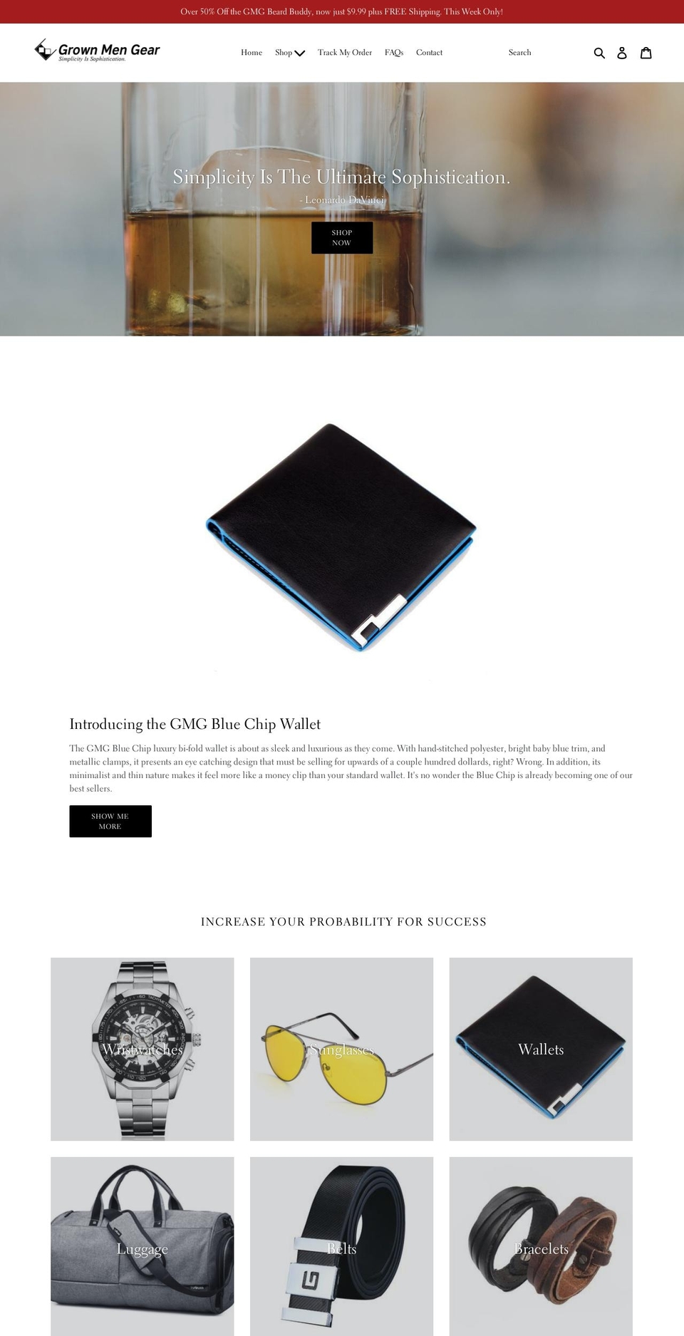 grownmengear.com — Shopify storefront screenshot