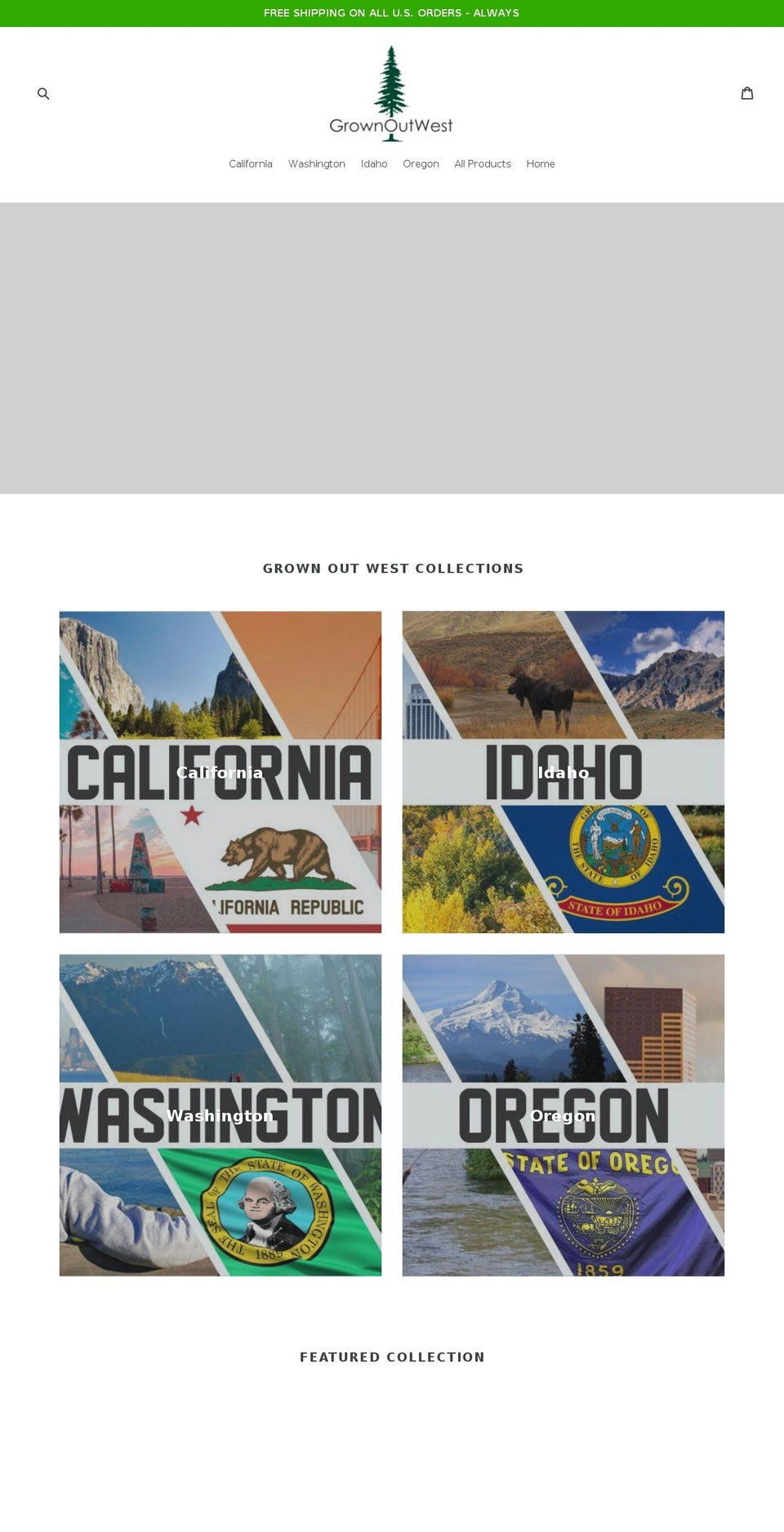grownoutwest.com — Shopify storefront screenshot