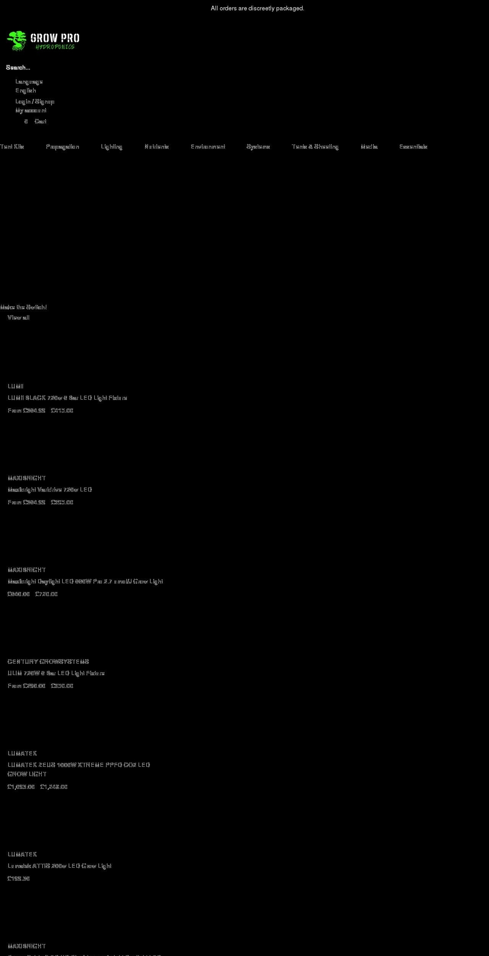 growpro.co.uk shopify website screenshot