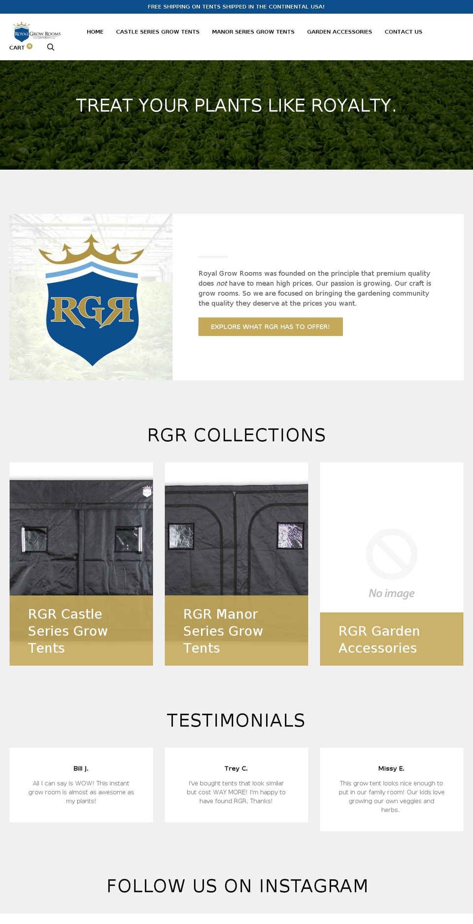 growroyal.com shopify website screenshot