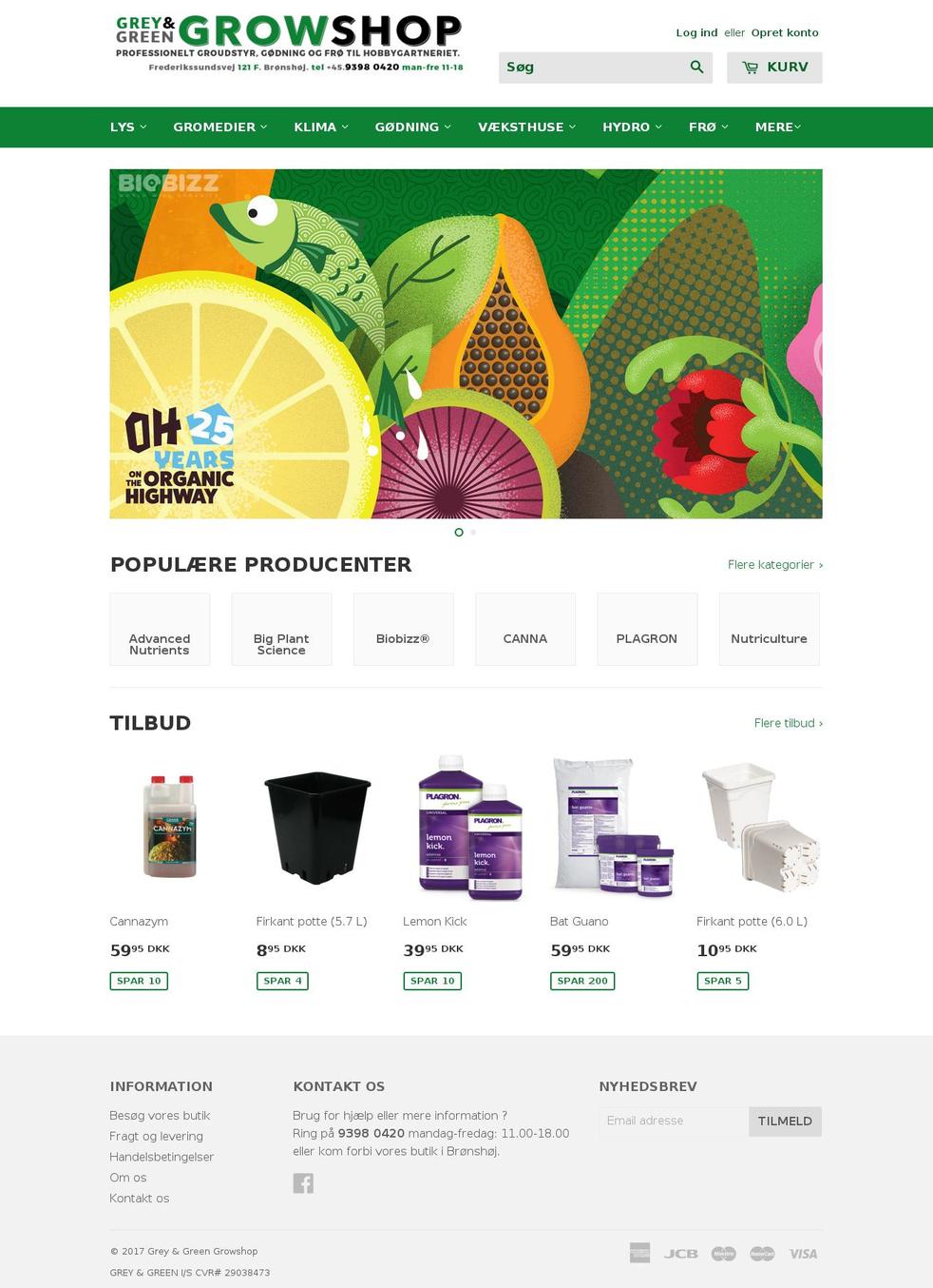 growshop.dk shopify website screenshot