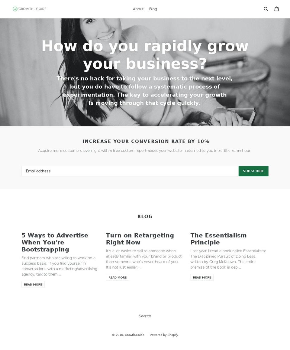 growth.guide shopify website screenshot