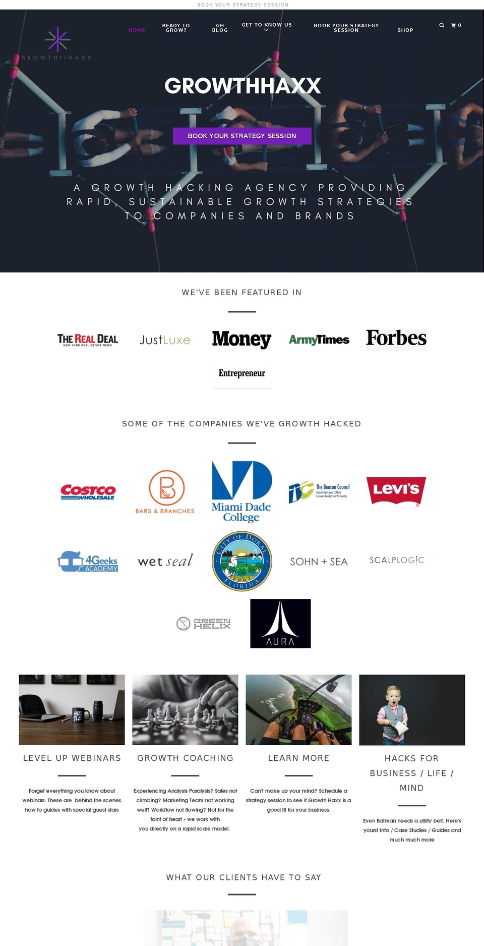 growthhaxx.com — Shopify storefront screenshot