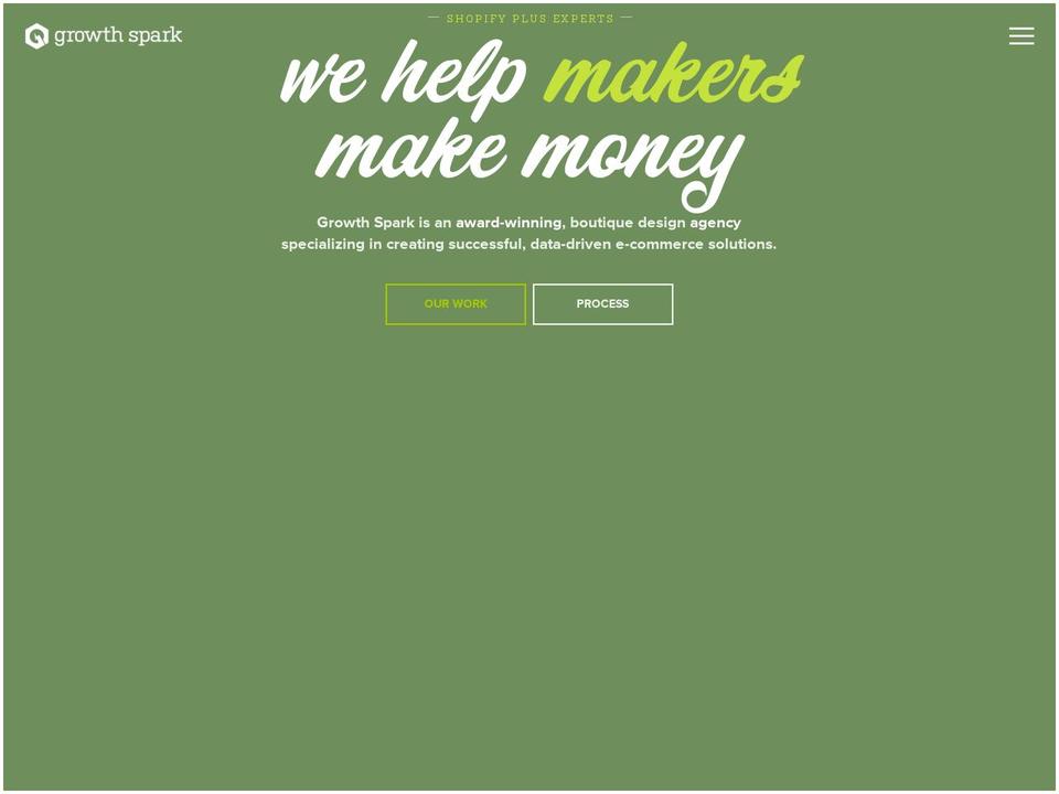 growthspark.com shopify website screenshot
