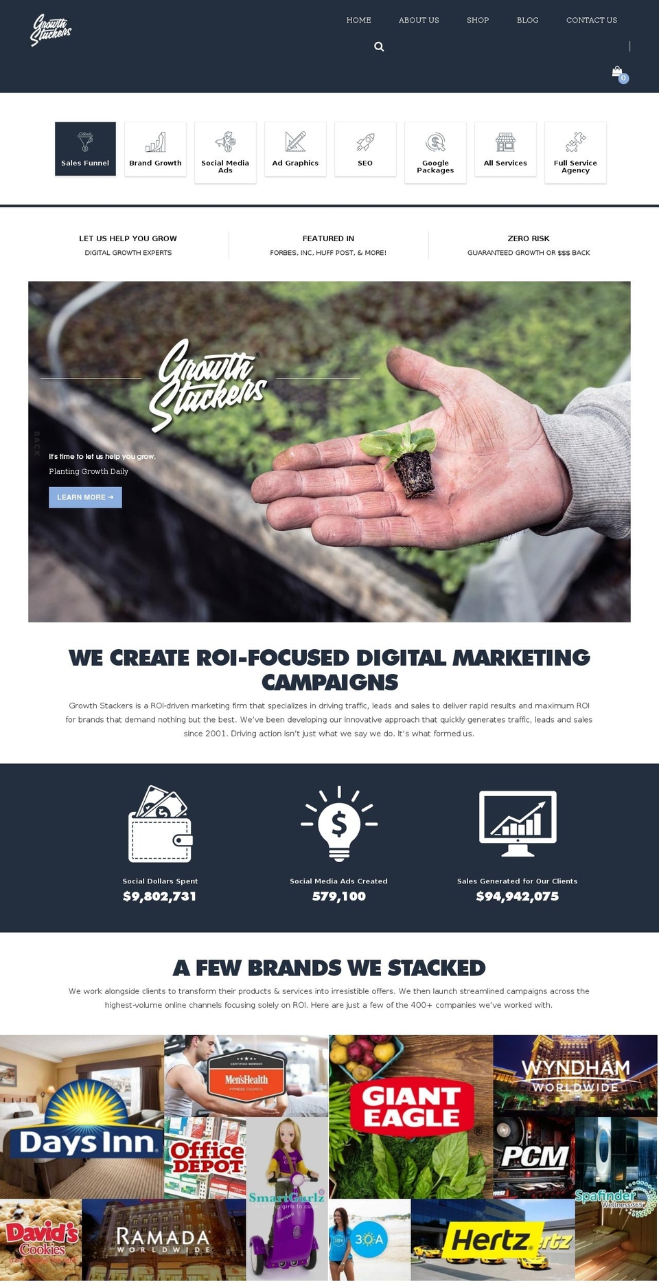 dio Shopify theme site example growthstackers.net