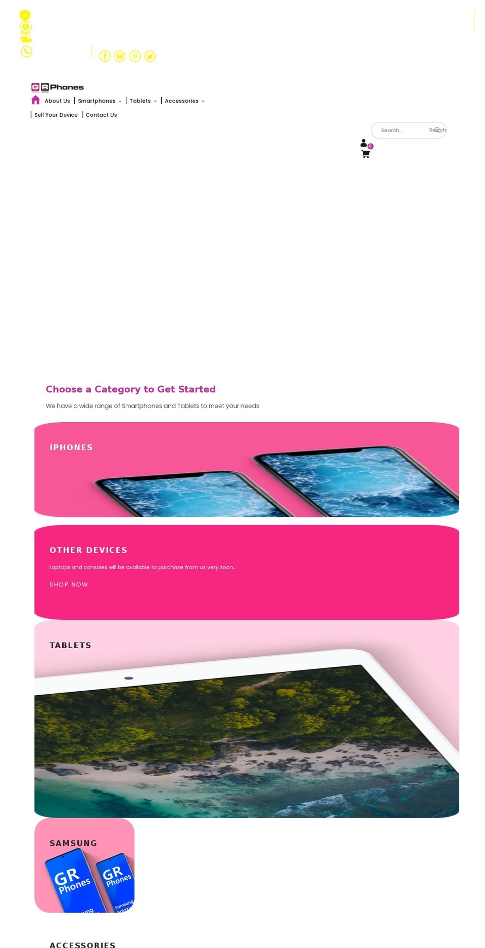 grphones.co.uk shopify website screenshot