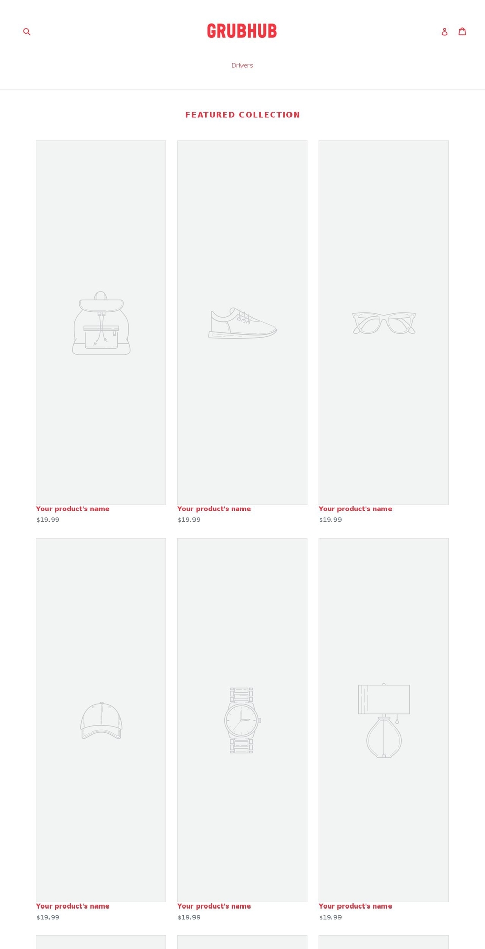 grubhubstore.com — Shopify storefront screenshot