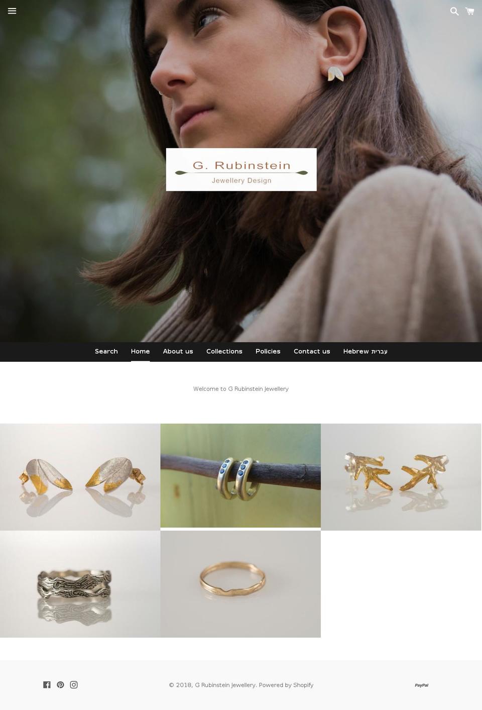 grubinsteinjewellery.com shopify website screenshot