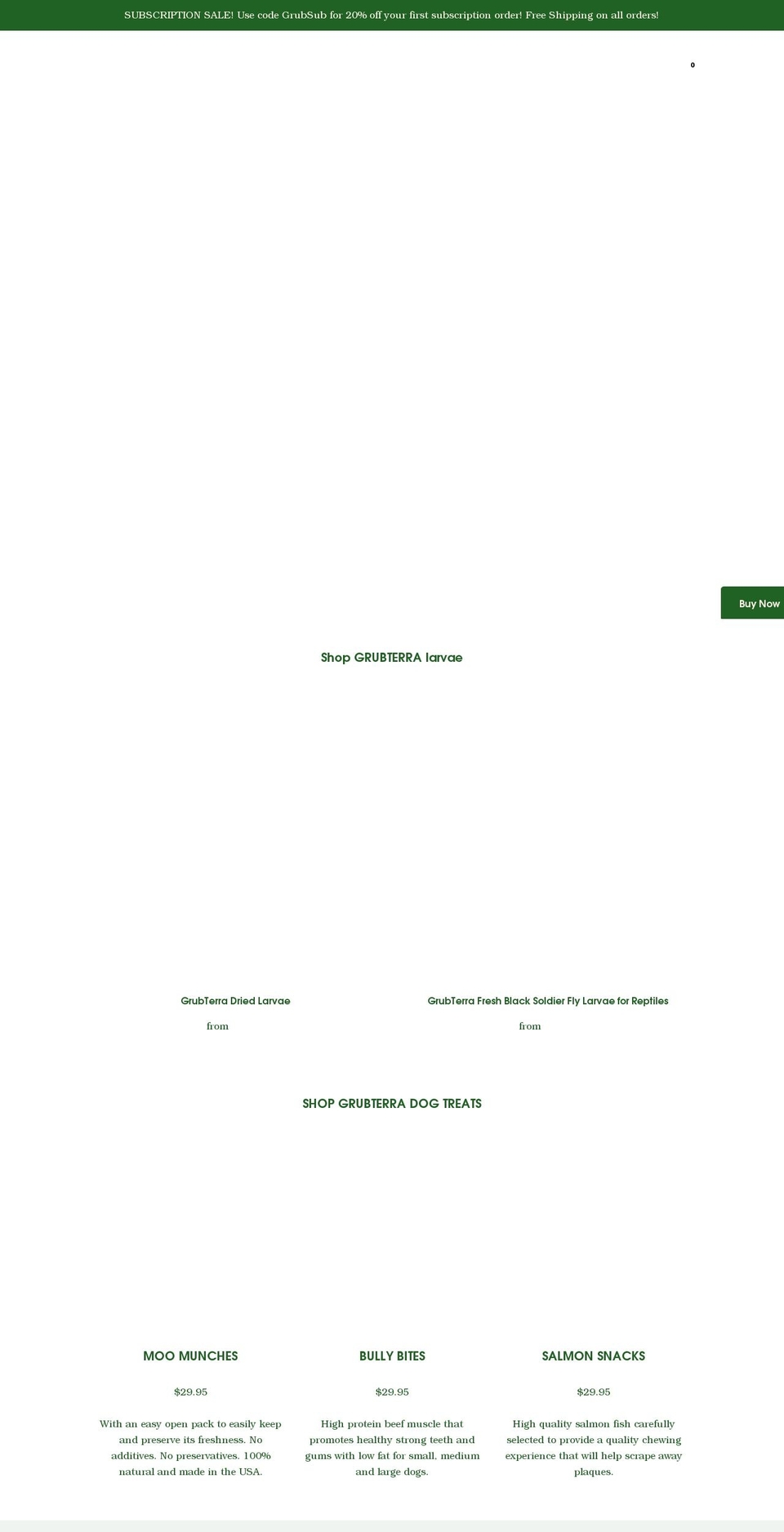 grubterra.com shopify website screenshot