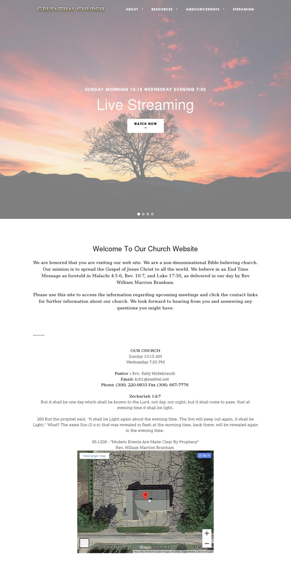 gruenthalchurch.com — Shopify storefront screenshot